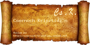 Csernoch Krisztián névjegykártya
