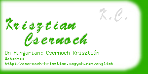 krisztian csernoch business card